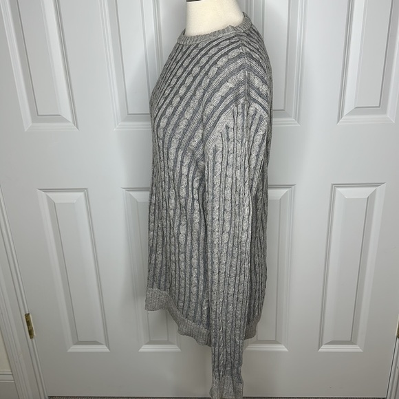 Levi’s Wool Blend Cable Knit Pullover Sweater Grey XL - Picture 3 of 8